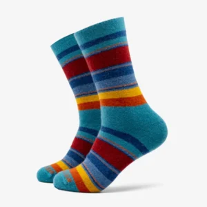 calcetines lana ancha azul cielo