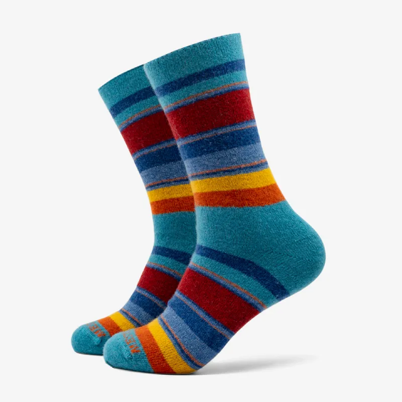 calcetines lana ancha azul cielo
