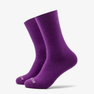 calcetines de lana merina lisos morado