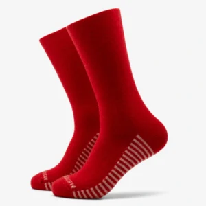 Calcetines de lana merina lisos rojo pasión