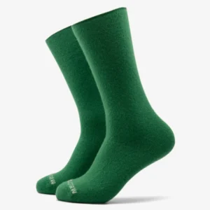 Calcetines de lana merina lisos verde vida